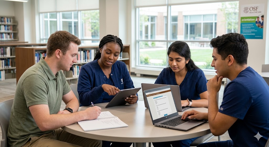 OSF HealthCare Orientation Practice Exam Banner