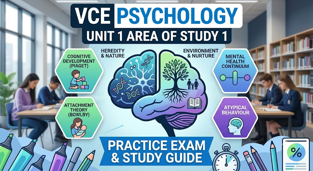 VCE Psychology Unit 1 Area of Study (AOS) 1 Practice Test Banner