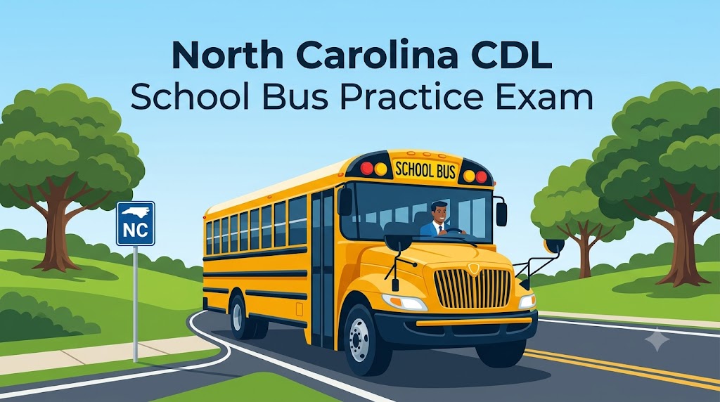 North Carolina CDL School Bus Practice Test Banner