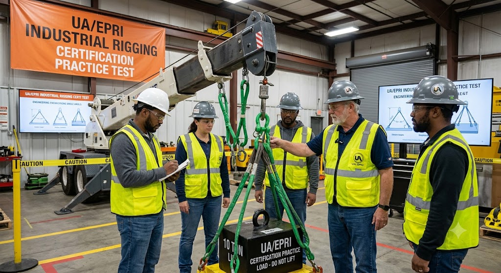 UA/EPRI Industrial Rigging Certification Practice Test Banner