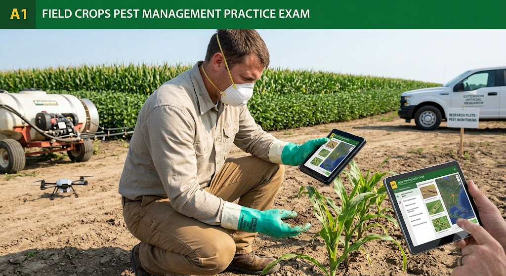 A1 Field Crops Pest Management Practice Test Banner
