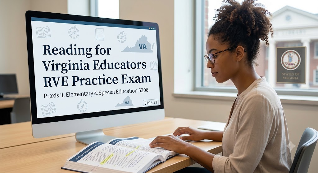 Reading for Virginia Educators (RVE) Practice Test Banner