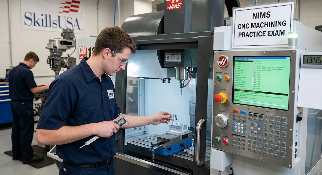 NIMS Computer Numerical Control (CNC) Machining Practice Exam Banner