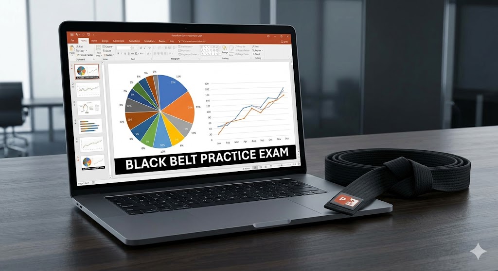 Power Point Black Belt Practice Exam Banner