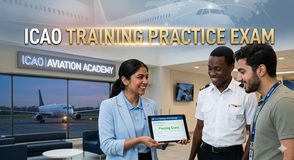 International Civil Aviation Organization (ICAO) Training Practice Test Banner