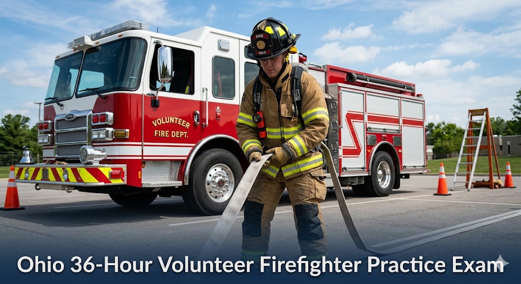Ohio 36-Hour Volunteer Firefighter Practice Exam Banner