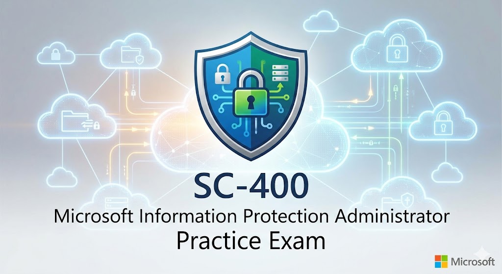 Microsoft Information Protection Administrator (SC-400) Practice Exam Banner