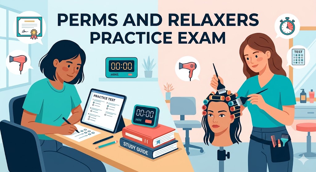 Perms and Relaxers Practice Test Banner