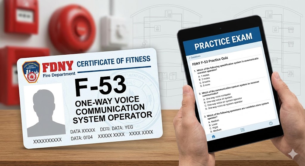 FDNY CoF One-Way Voice Communication System Operator (F-53) Practice Exam Banner