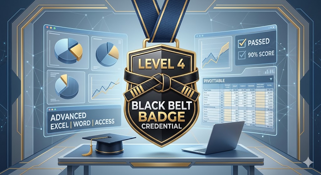 Level 4 Black Belt Badge Credential Practice Banner