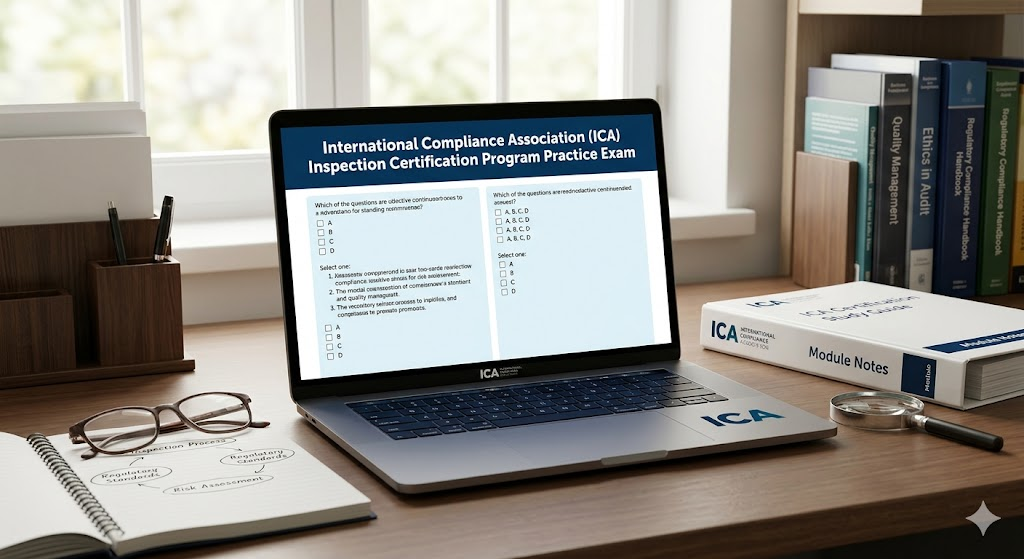 International Compliance Association (ICA) Inspection Certification Program Practice Exam Banner
