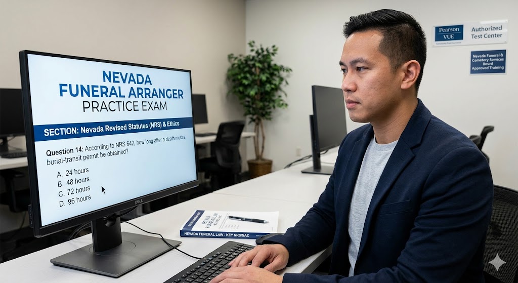 Nevada Funeral Arranger Practice Exam Banner