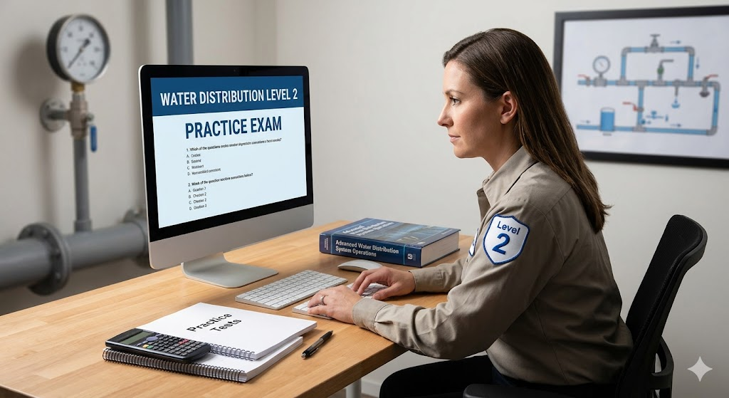 Water Distribution Level 2  Practice Exam Banner