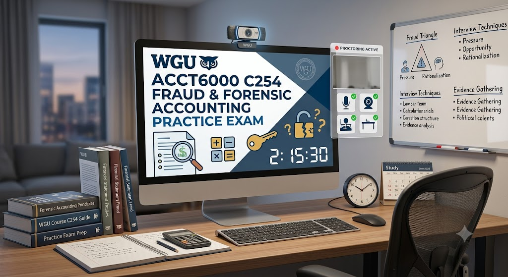 Western Governors University (WGU) ACCT6000 C254 Fraud and Forensic Accounting Practice Exam Banner