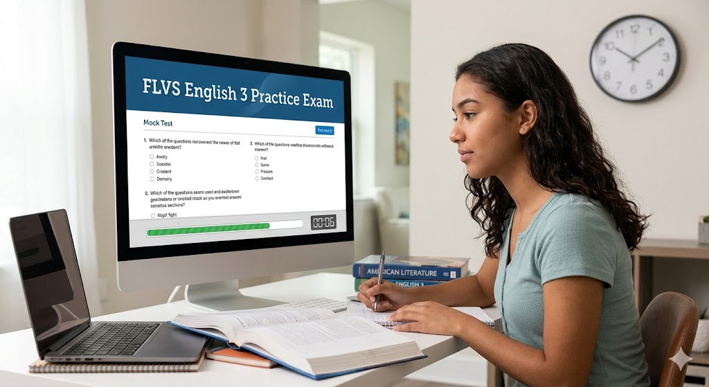 FLVS English 3 Practice Test Banner