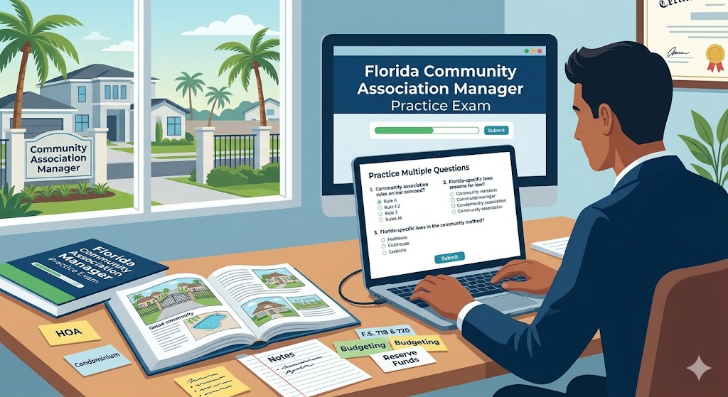 Florida Community Association Manager Practice Exam Banner