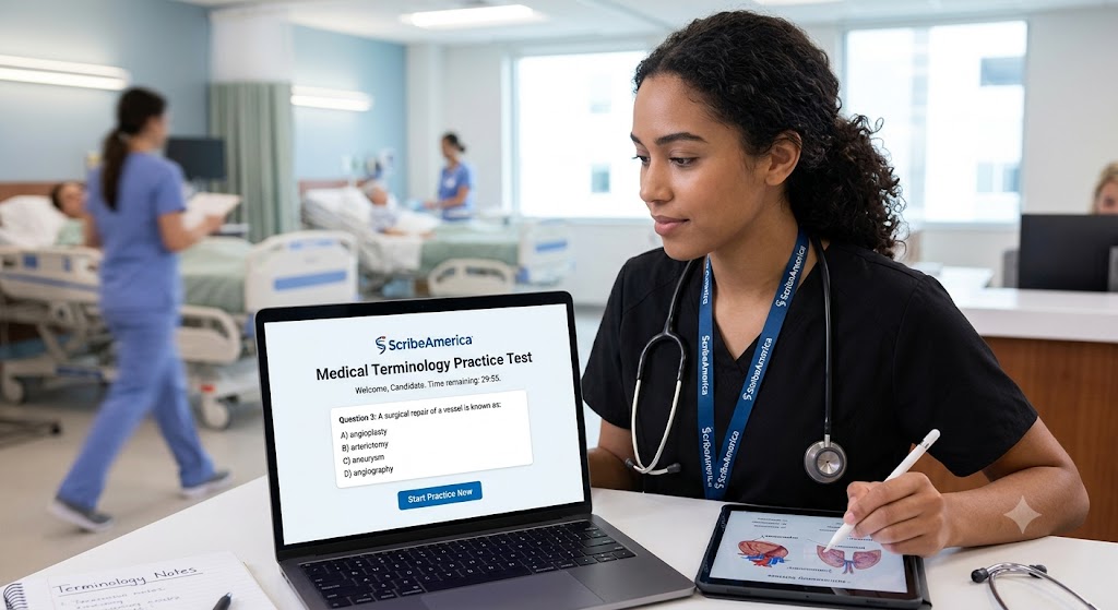 ScribeAmerica Medical Terminology Practice Exam Banner