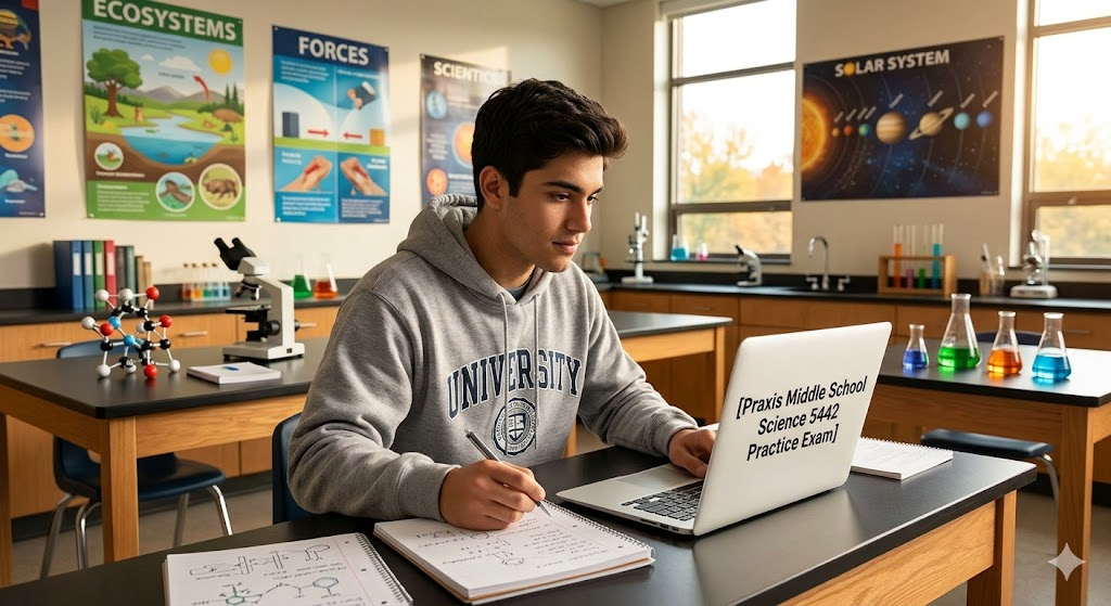 Praxis Middle School Science 5442 Practice Test 2026 | Exam Prep Questions Banner