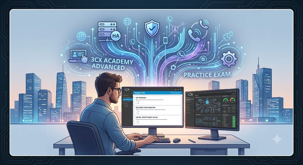 3CX Academy Advanced Certification Practice Test Banner