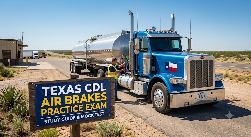 Texas CDL Air Brakes Practice Exam Banner