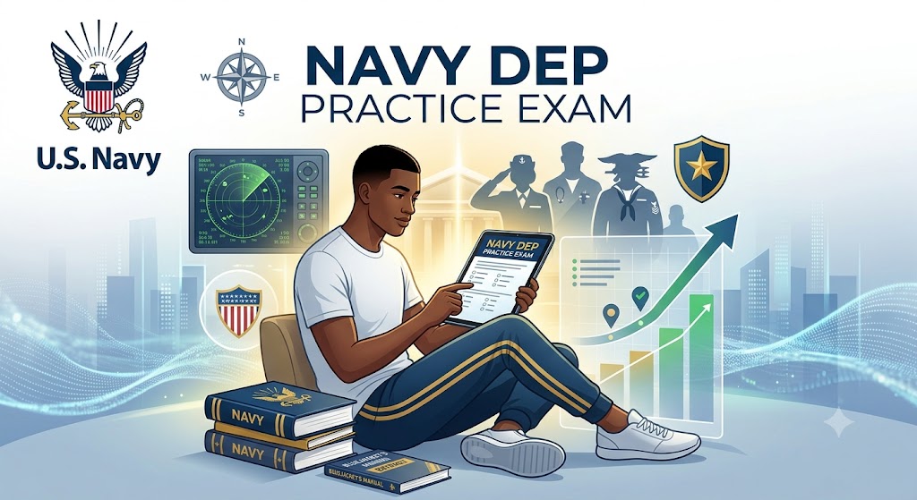 U.S. Navy's Delayed Entry Program (DEP) Practice Test Banner