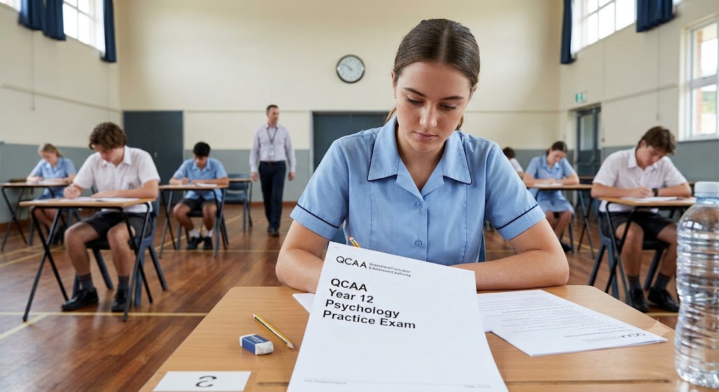 QCAA Year 12 Psychology Practice Test Banner
