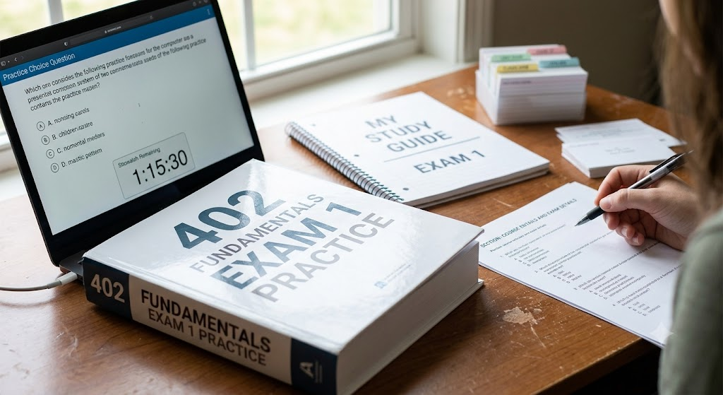 402 Fundamentals Exam 1 Practice Banner
