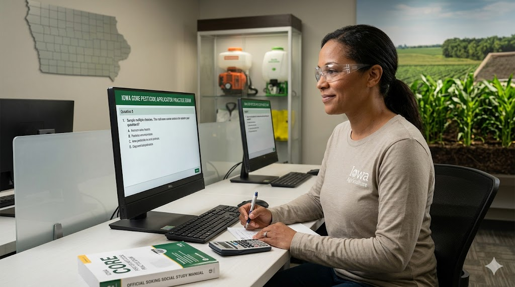 Iowa DOA CORE Pesticide Applicator's License Practice Test Banner