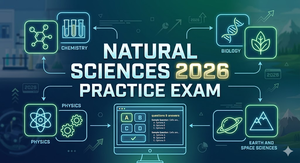 Natural Sciences Practice Test 2026 | Exam Prep Questions and Answers Banner