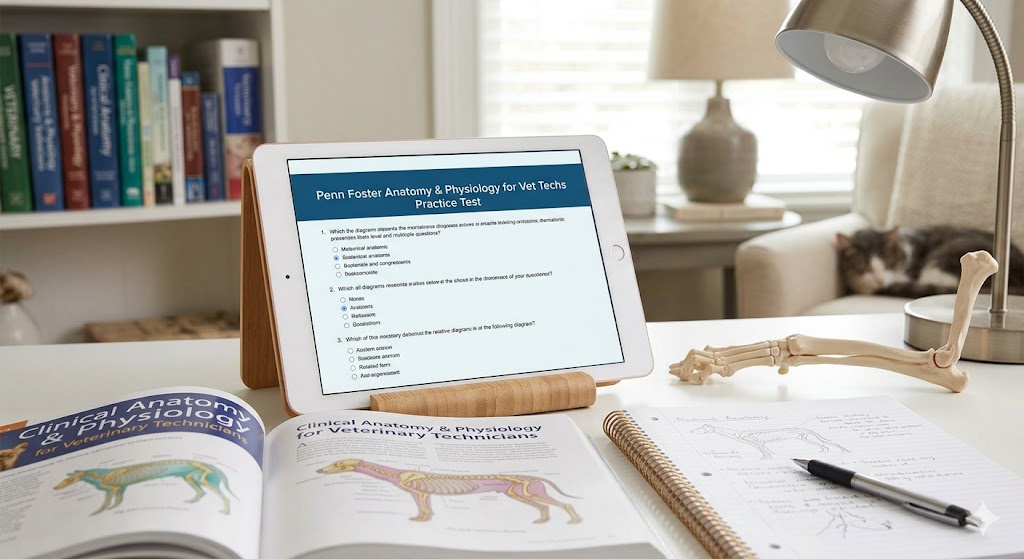 Penn Foster Anatomy and Physiology for Vet Technicians Practice Test Banner