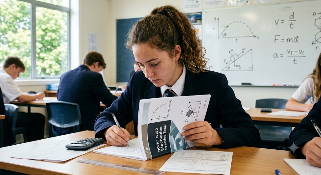 NCEA Level 2 Mechanics Practice Test Banner