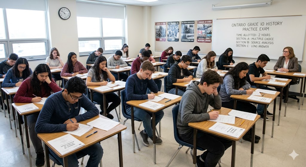 Ontario Grade 10 History Practice Exam Banner