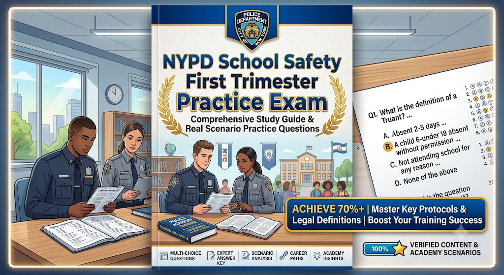 NYPD School Safety First Trimester Practice Test Banner