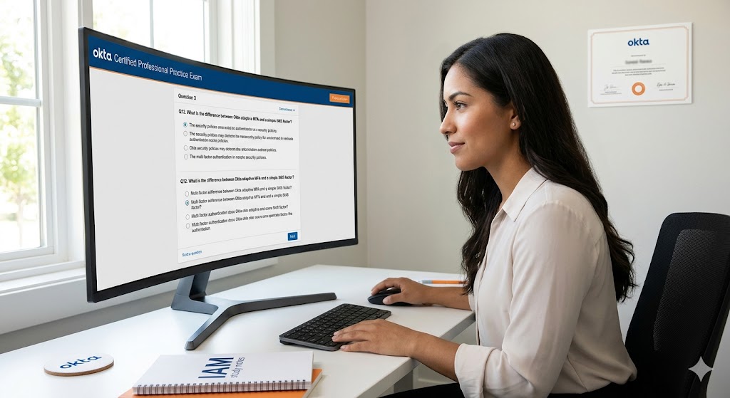 Okta Training Master Practice Exam Banner