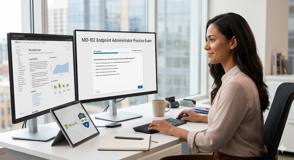 Microsoft 365 Certified Endpoint Administrator (MD-102) Practice Test Banner