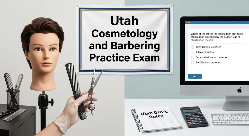 Utah Cosmetology and Barbering Practice Exam Banner