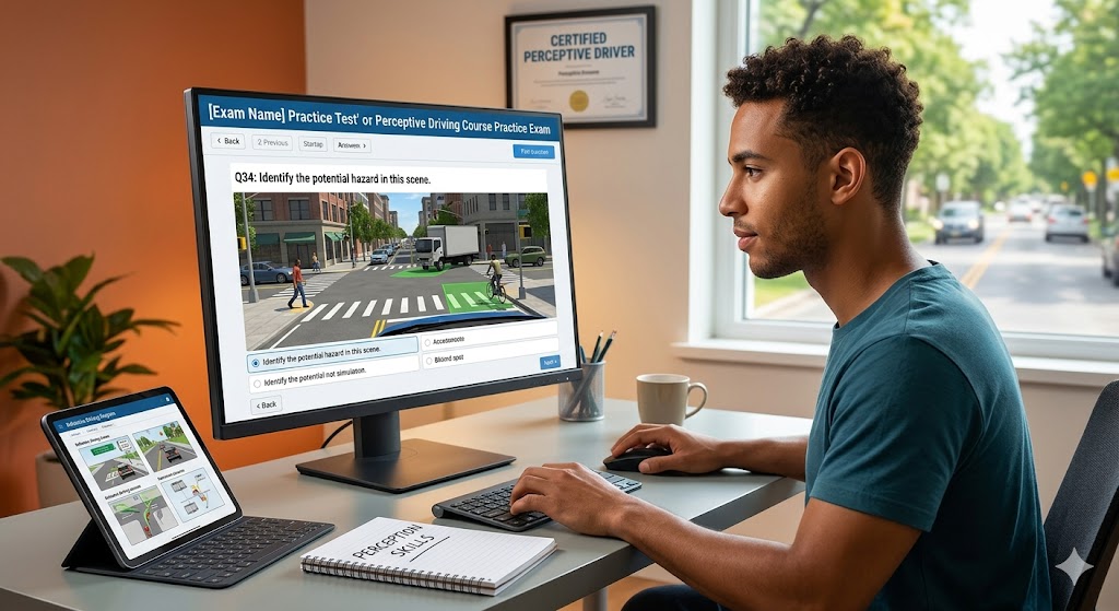 Perceptive Driving Course Practice Test Banner