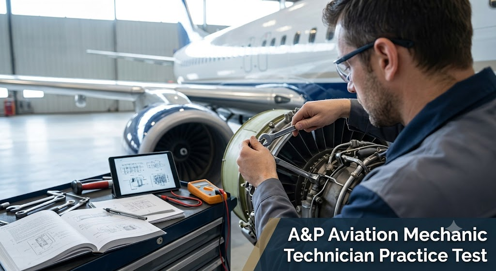 A&P Aviation Mechanic Technician Practice Test Banner