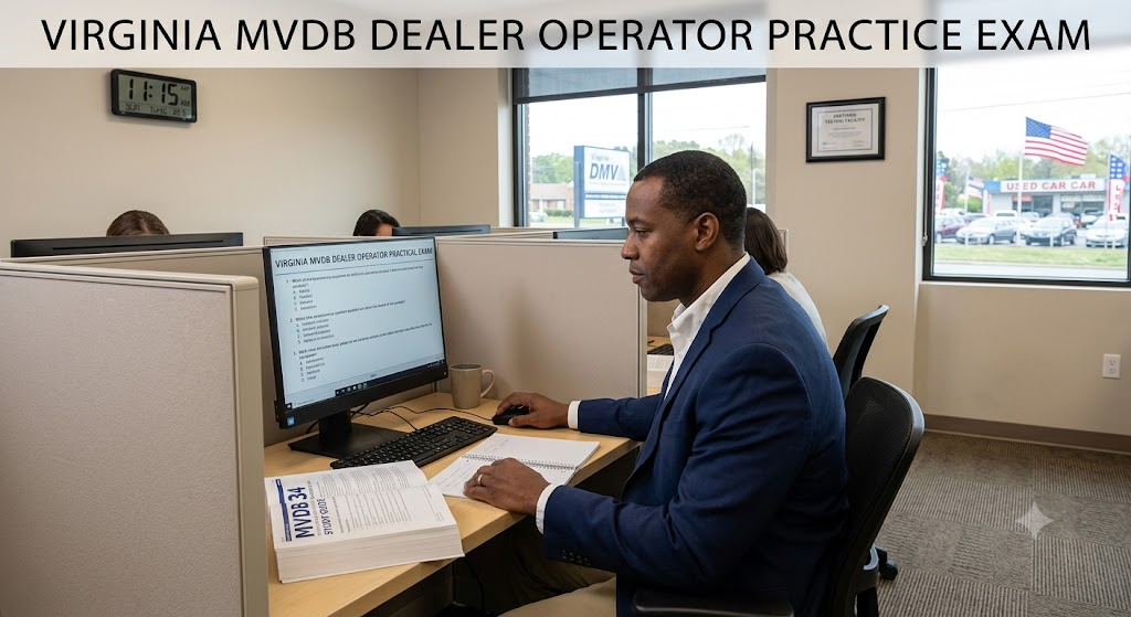 Virginia MVDB Dealer Operator Practice Exam Banner