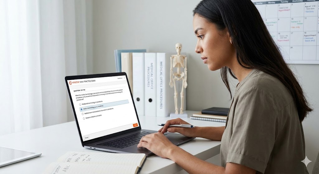 MindTap Medical Administrative Assistant (MAA) Practice Test Banner
