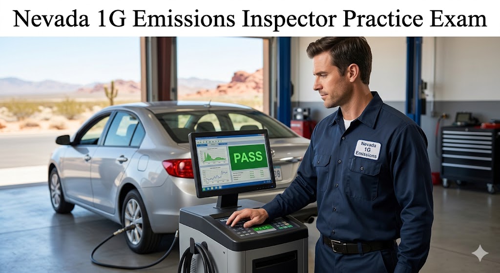 Nevada 1G Emissions Inspector Practice Exam Banner