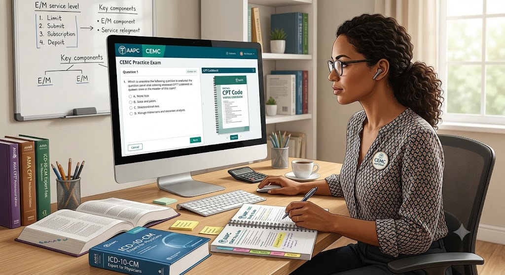 AAPC Certified Evaluation and Management Coder (CEMC) Practice Exam Banner
