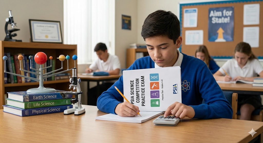 PSIA Science Practice Test Banner