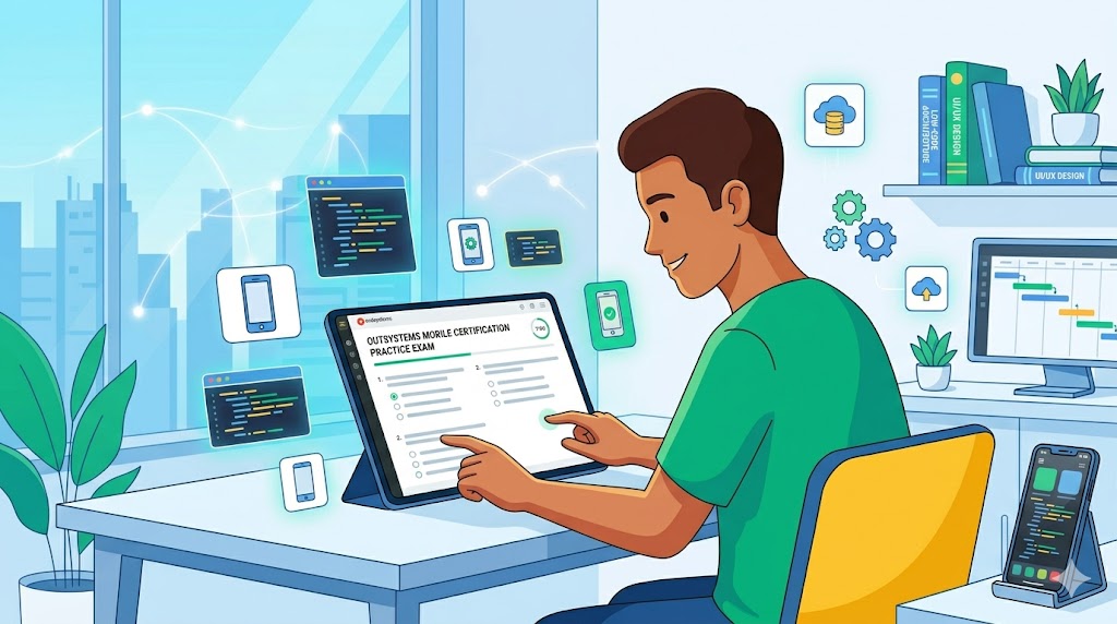 OutSystems Mobile Certification Practice Exam Banner
