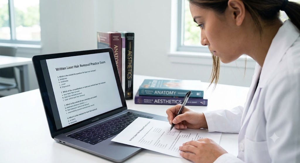 Written Laser Hair Removal Practice Exam Banner