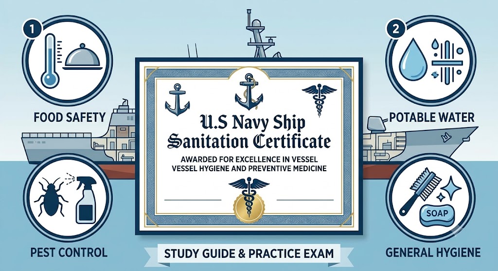 US Navy Ship Sanitation Certificate Practice Exam Banner