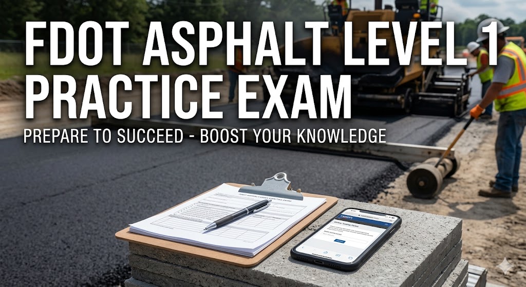 FDOT Asphalt Paving Level 1 Practice Test Banner