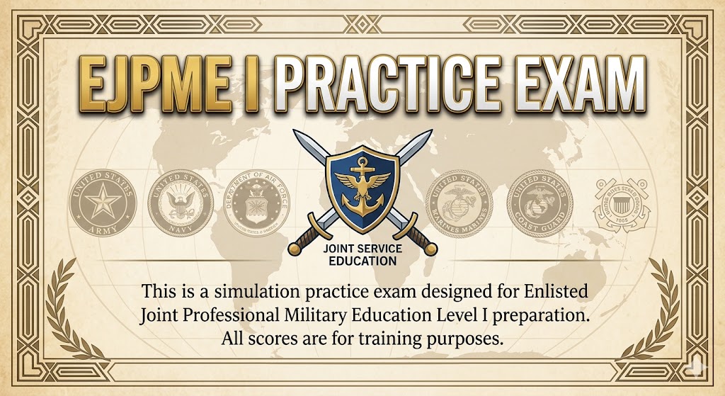 Enlisted Joint Professional Military Education (EJPME) I Practice Test Banner