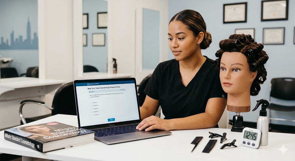 New York State Cosmetology Practice Exam Banner