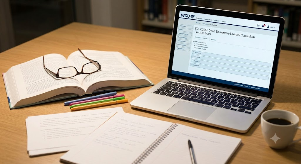 Western Governors University (WGU) EDUC2250 D668 Elementary Literacy Curriculum Practice Exam Banner